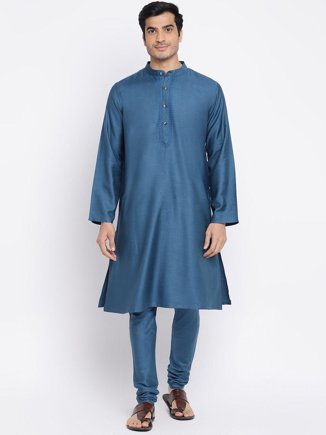 fabindia men blue kurta with churidar