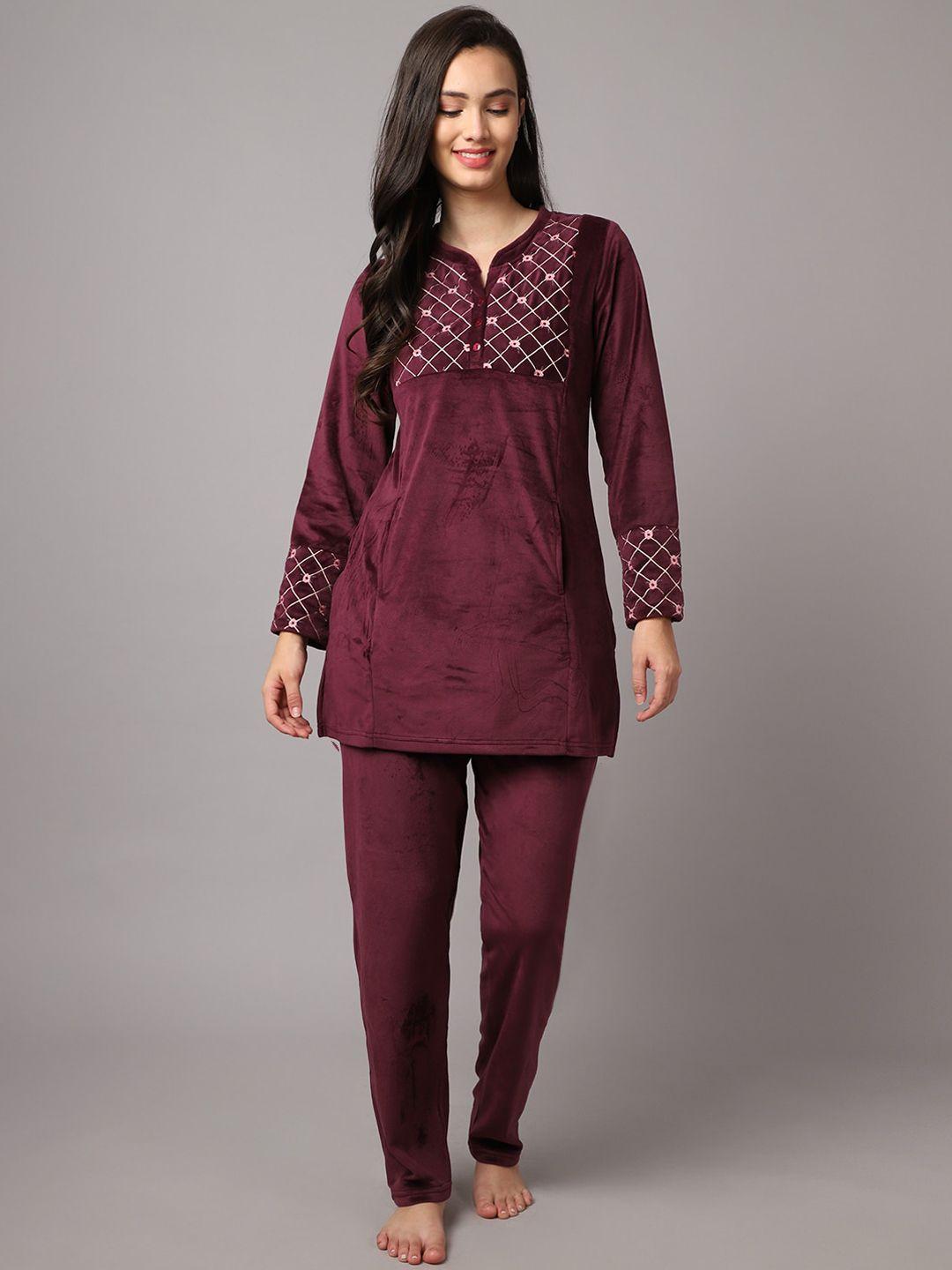 kanvin women printed night suit