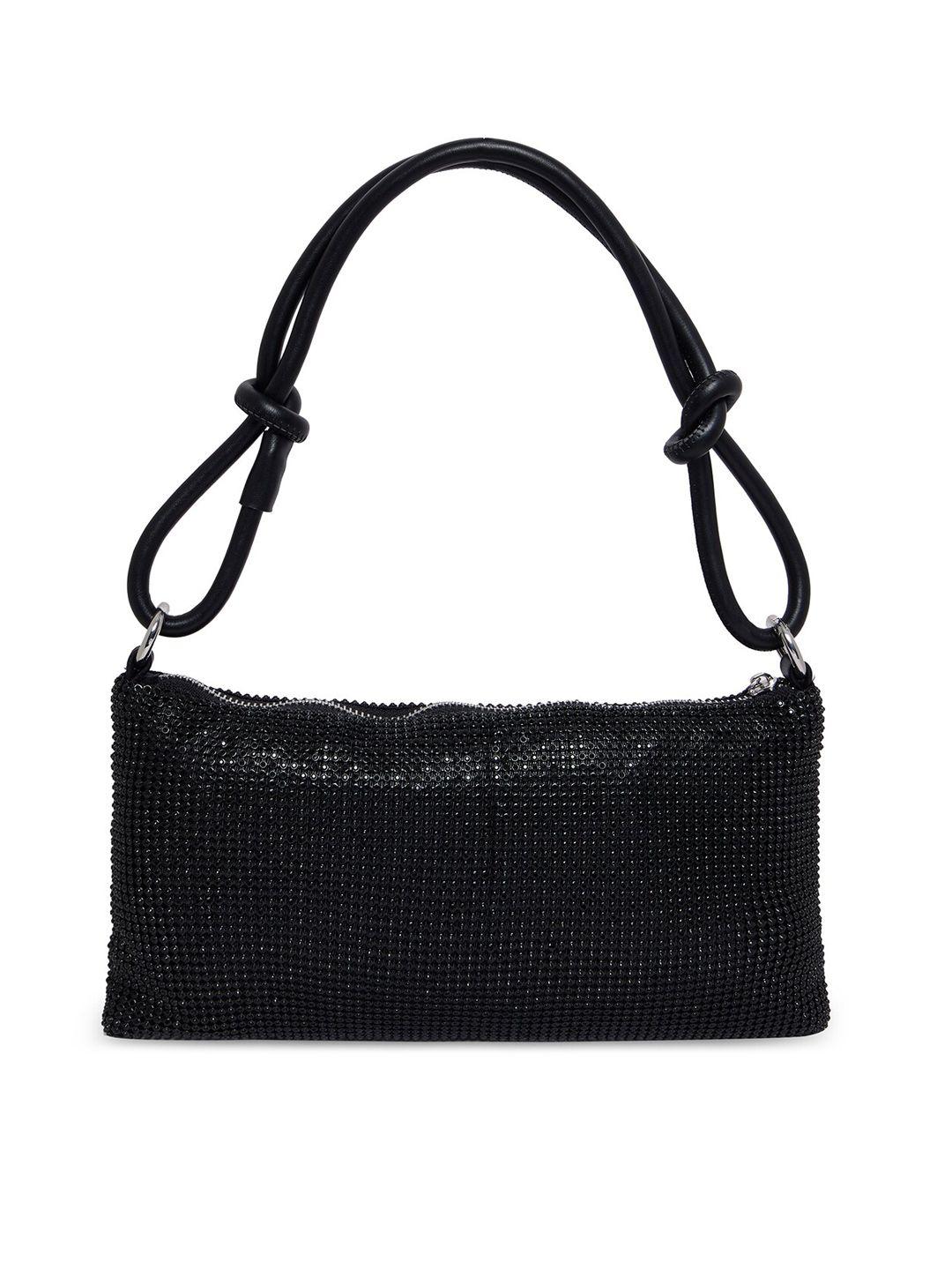 call it spring black pu swagger shoulder bag