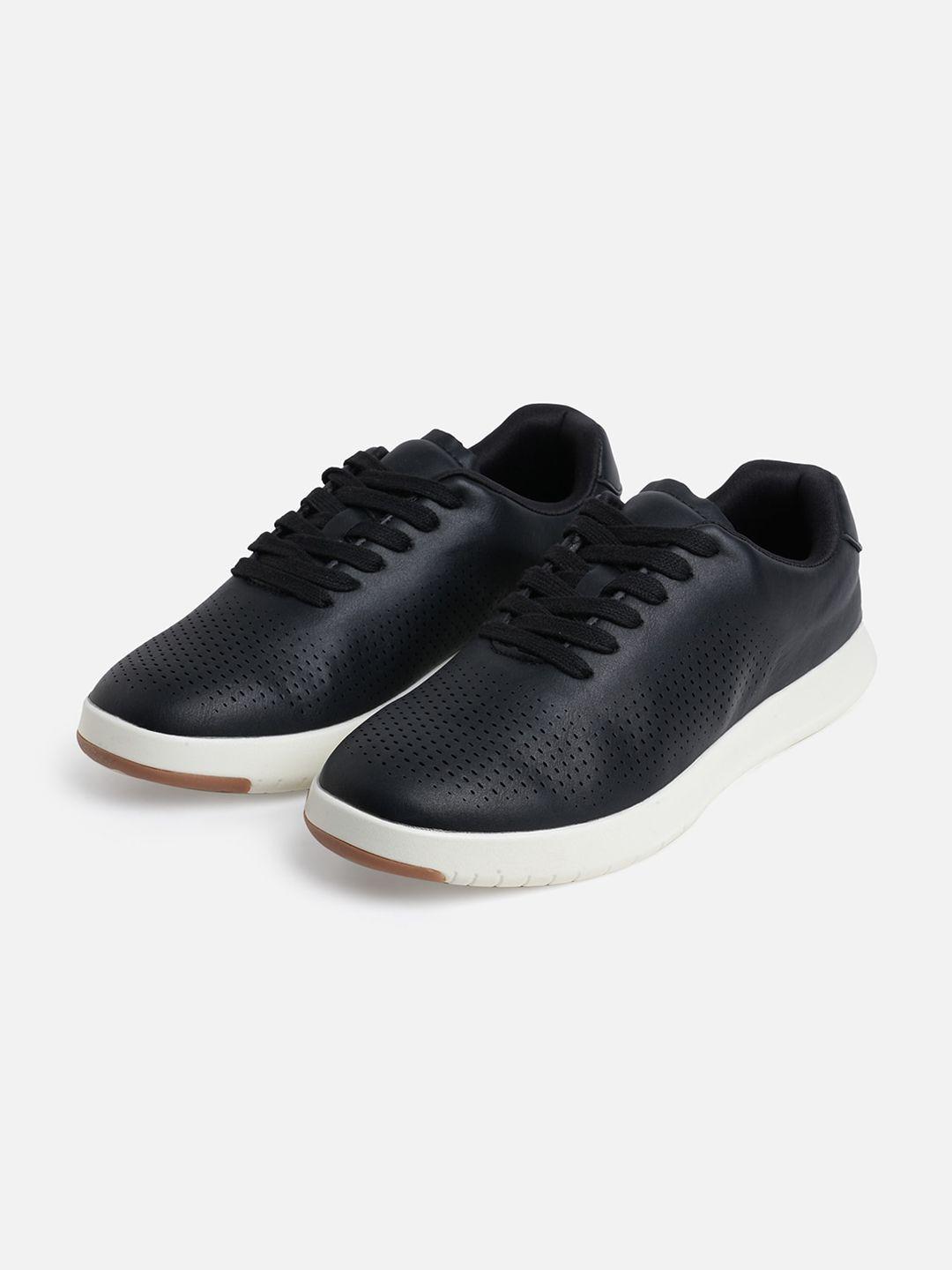 call it spring men black perforations sneakers