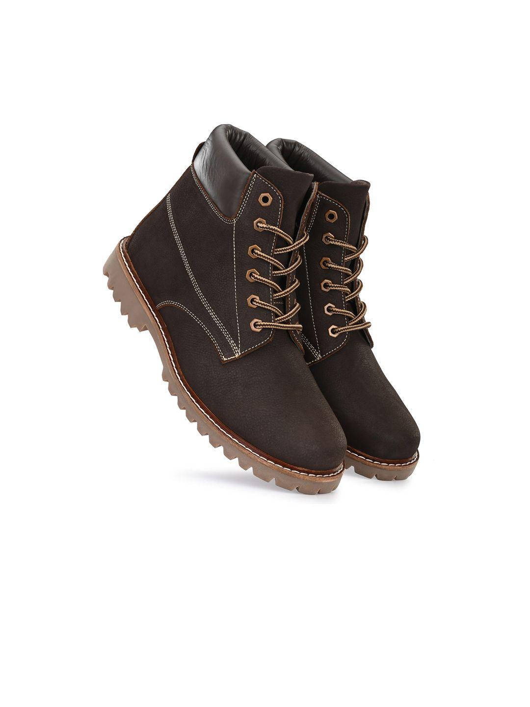 harrytech london men brown solid casual regular boot