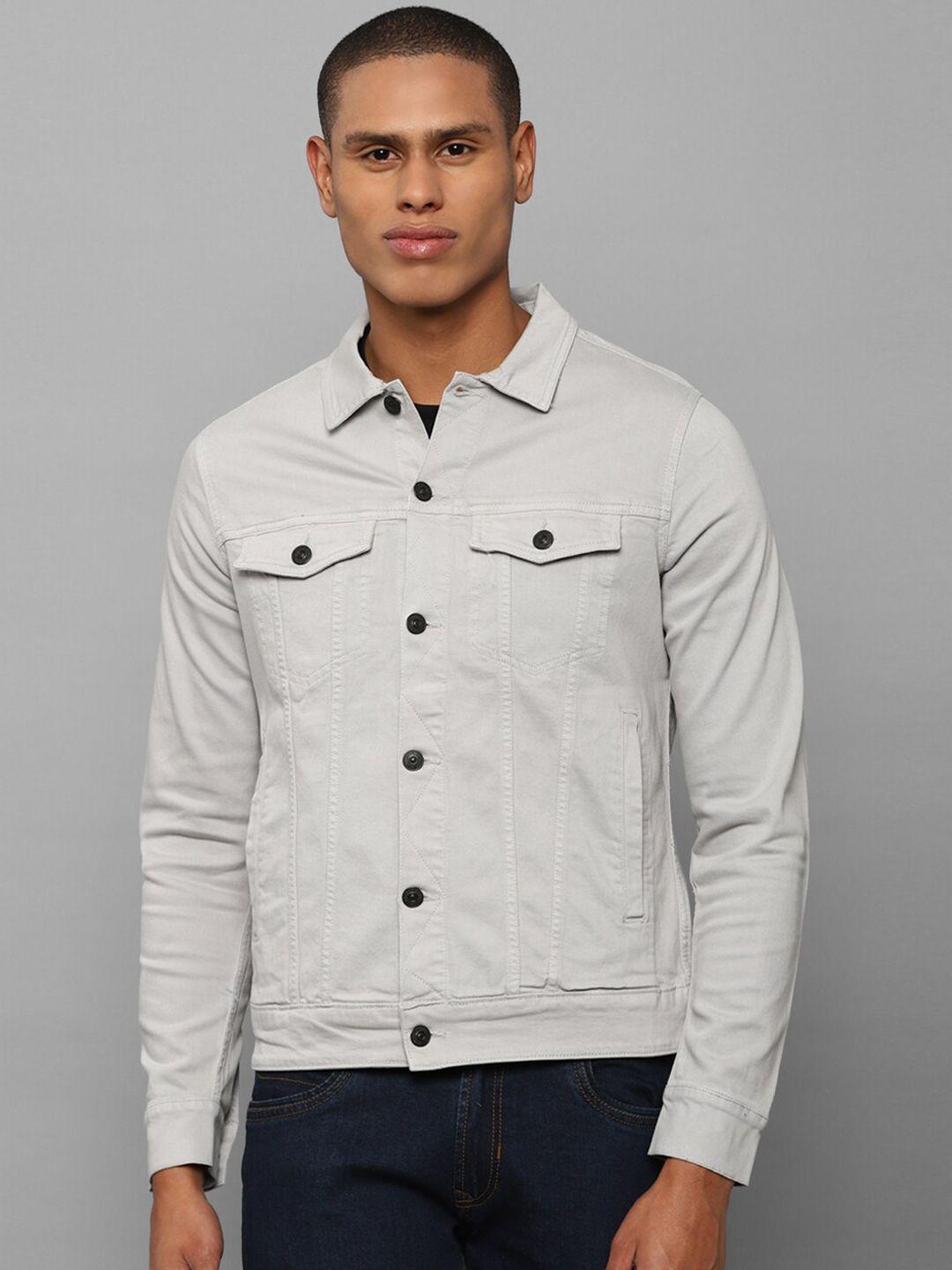 allen solly sport men grey denim jacket