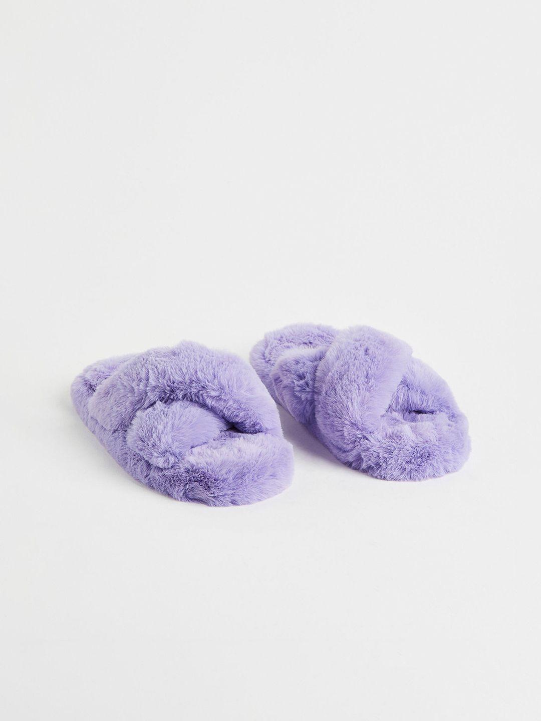 h&m women purple room slippers