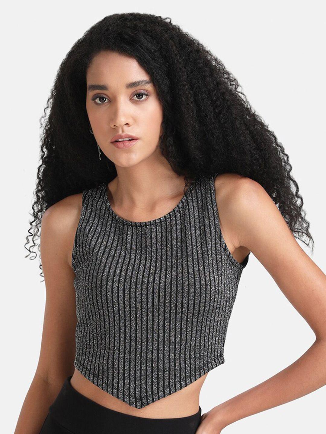 kazo woman striped crop top