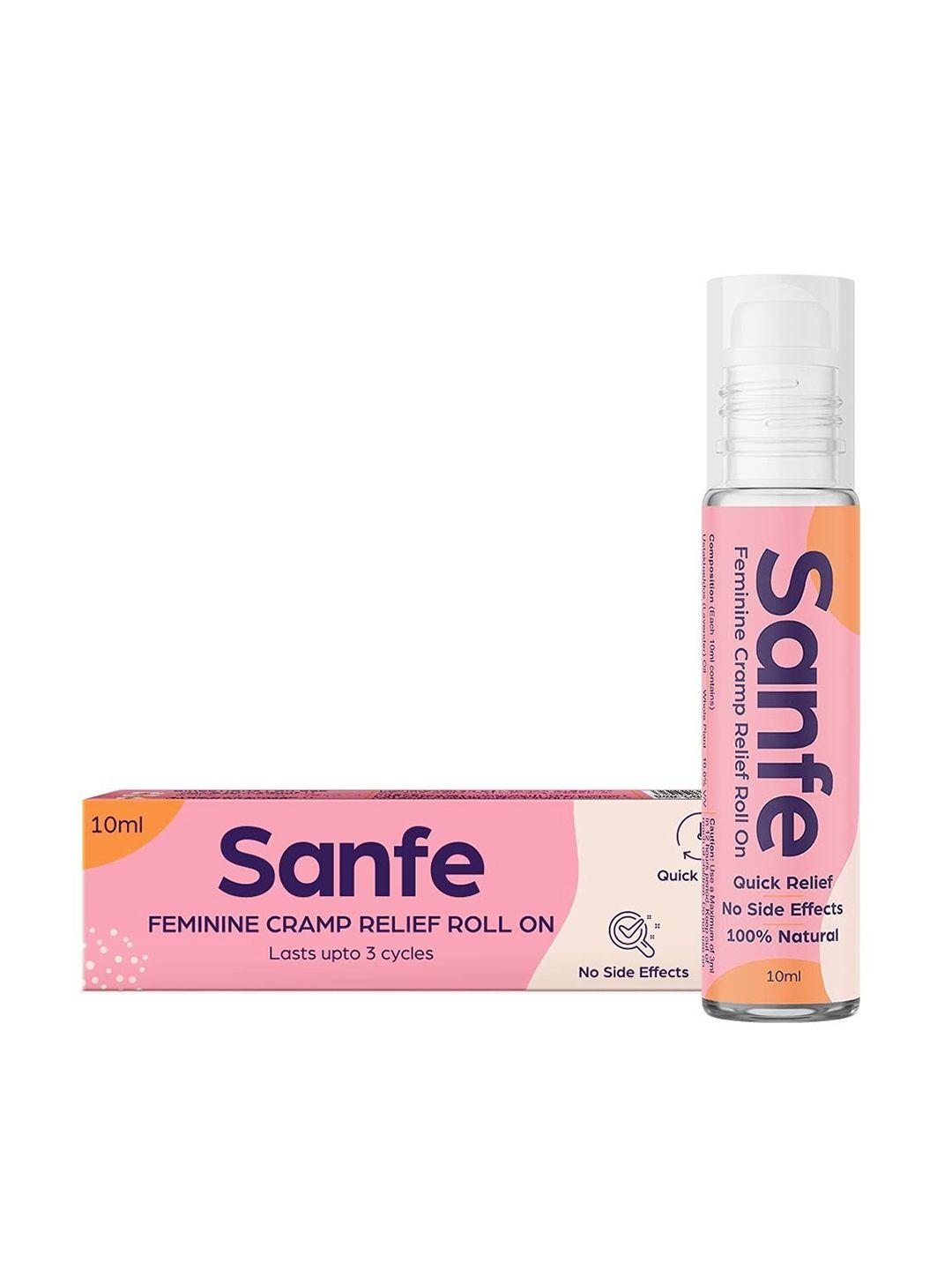 sanfe women pink solid period pain relief roll on