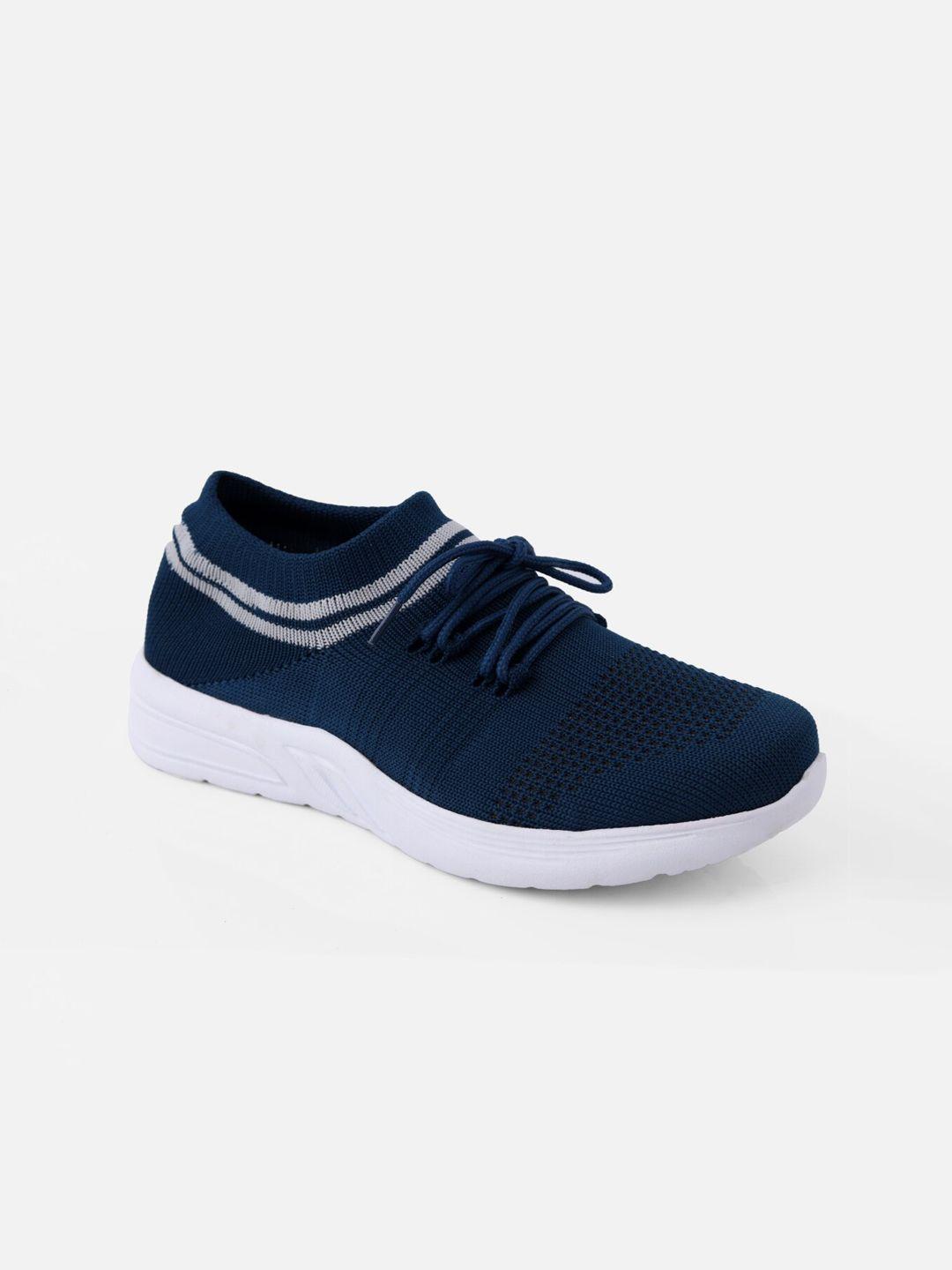 kiana women blue woven design sneakers