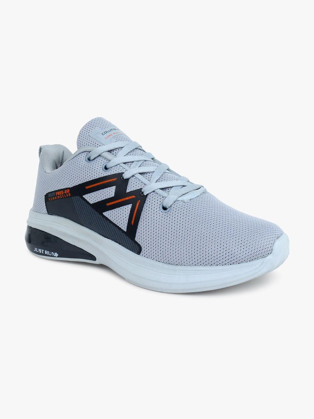 columbus men grey mesh running shoes