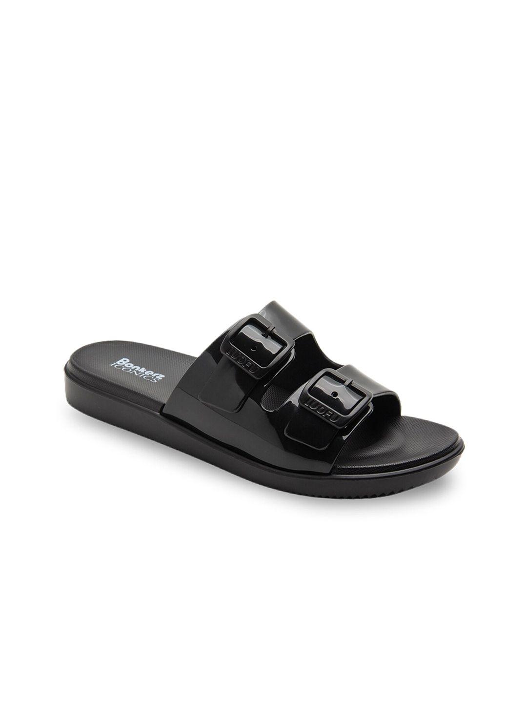 bonkerz women black croslite sliders