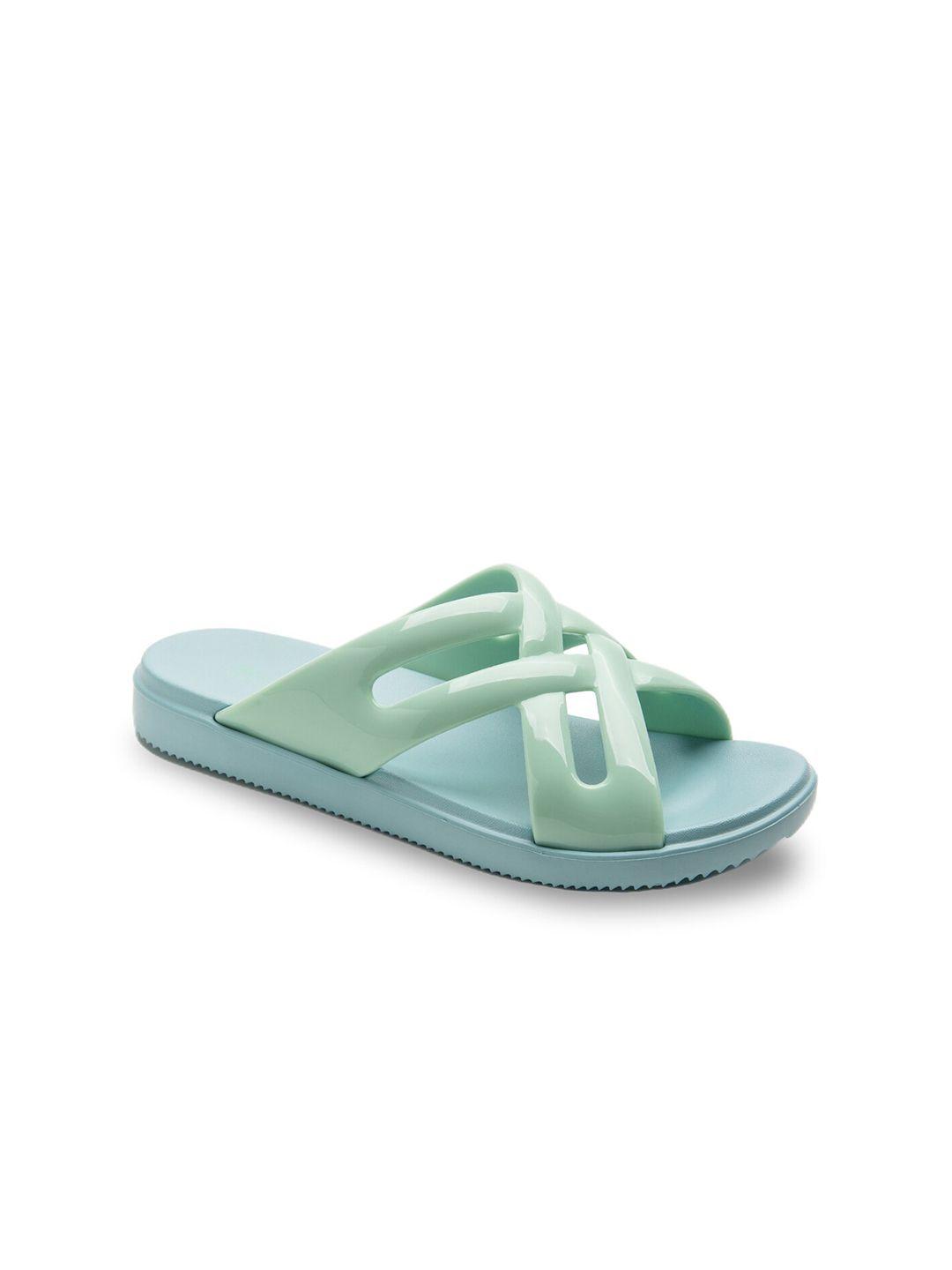 bonkerz women green & blue croslite sliders