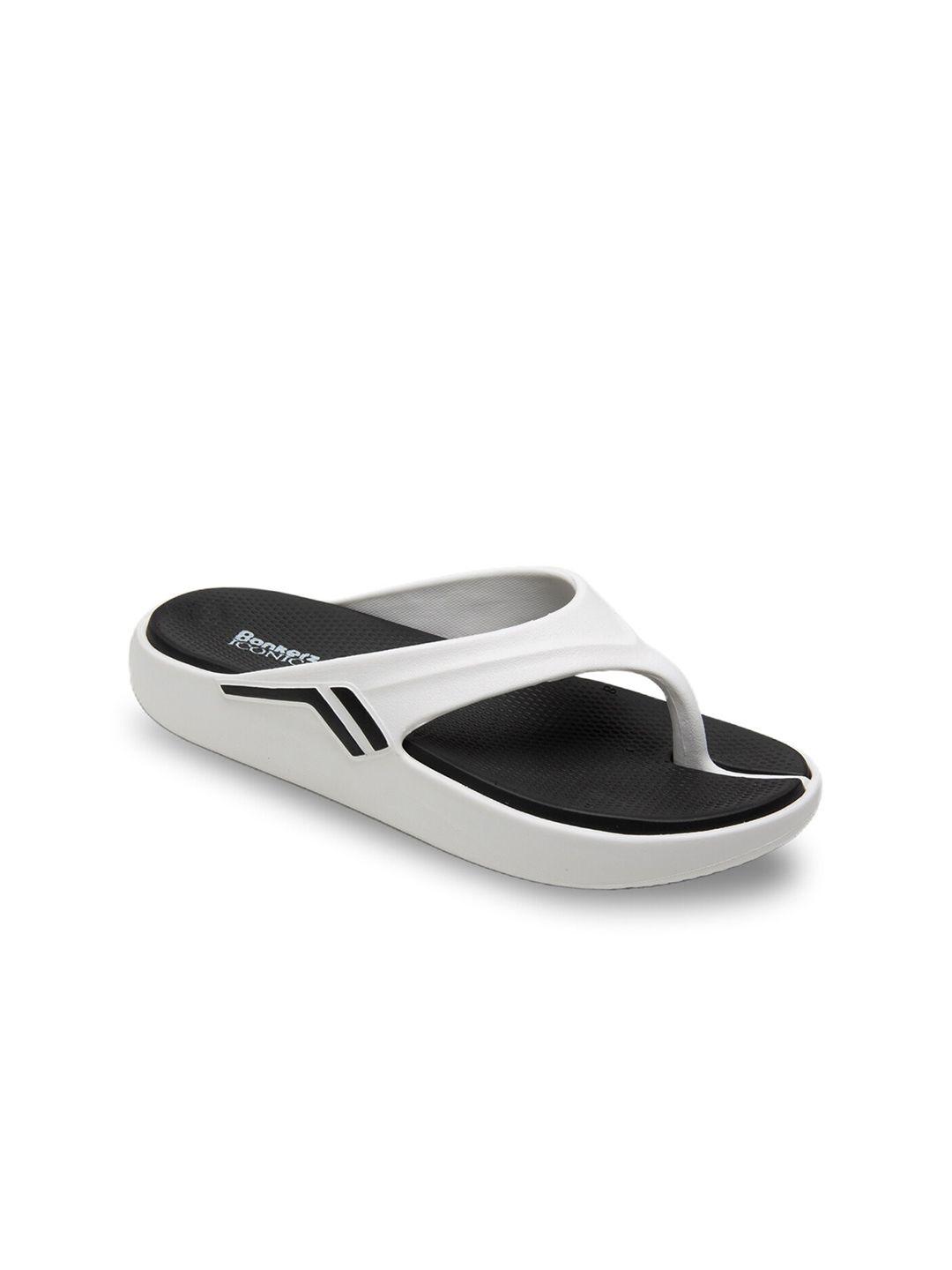 bonkerz women white & black croslite thong flip-flops