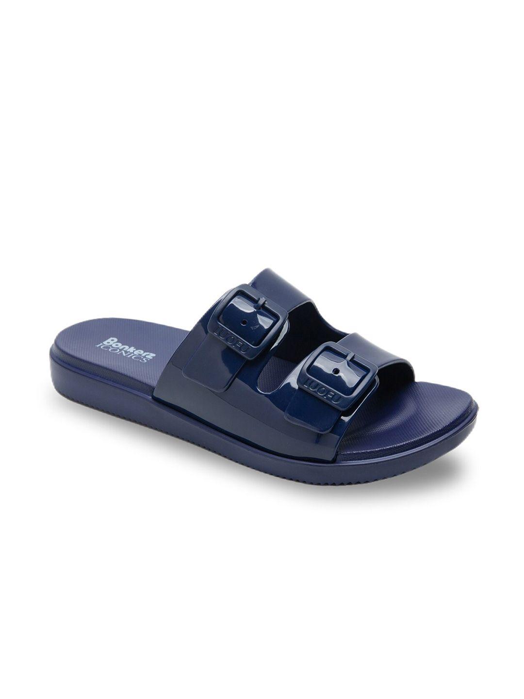 bonkerz women navy blue croslite sliders