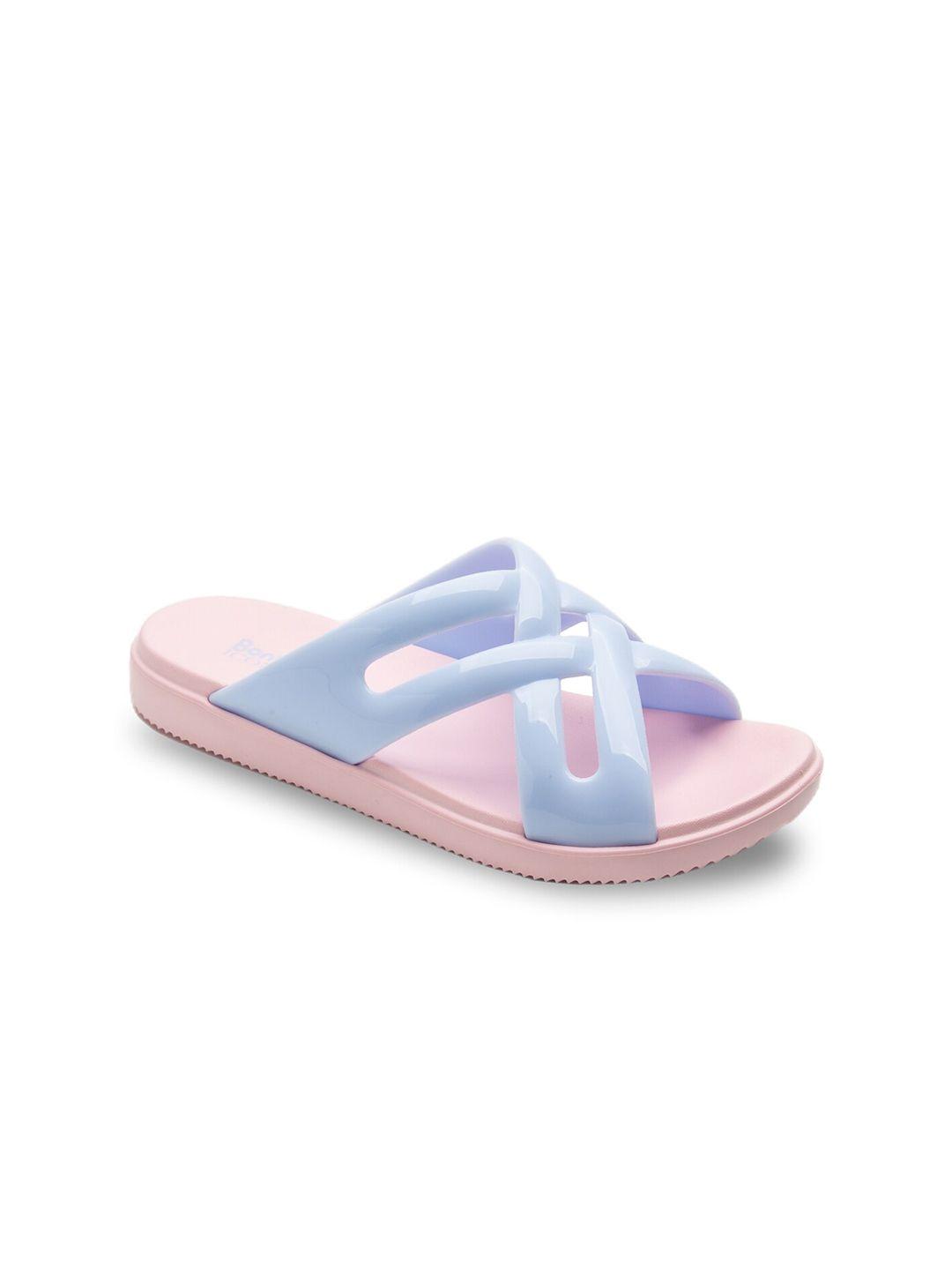 bonkerz women blue & pink croslite sliders