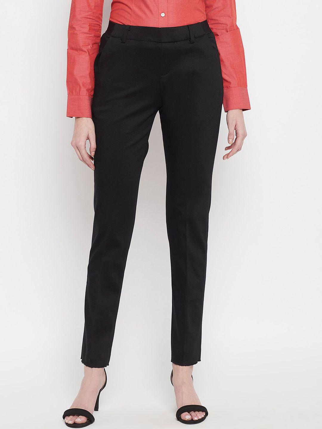 crozo by cantabil women black formal trouser