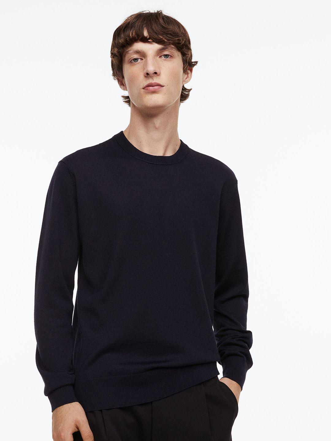 h&m men blue pullover