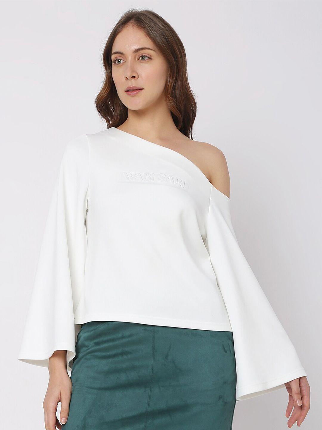 vero moda white one shoulder top