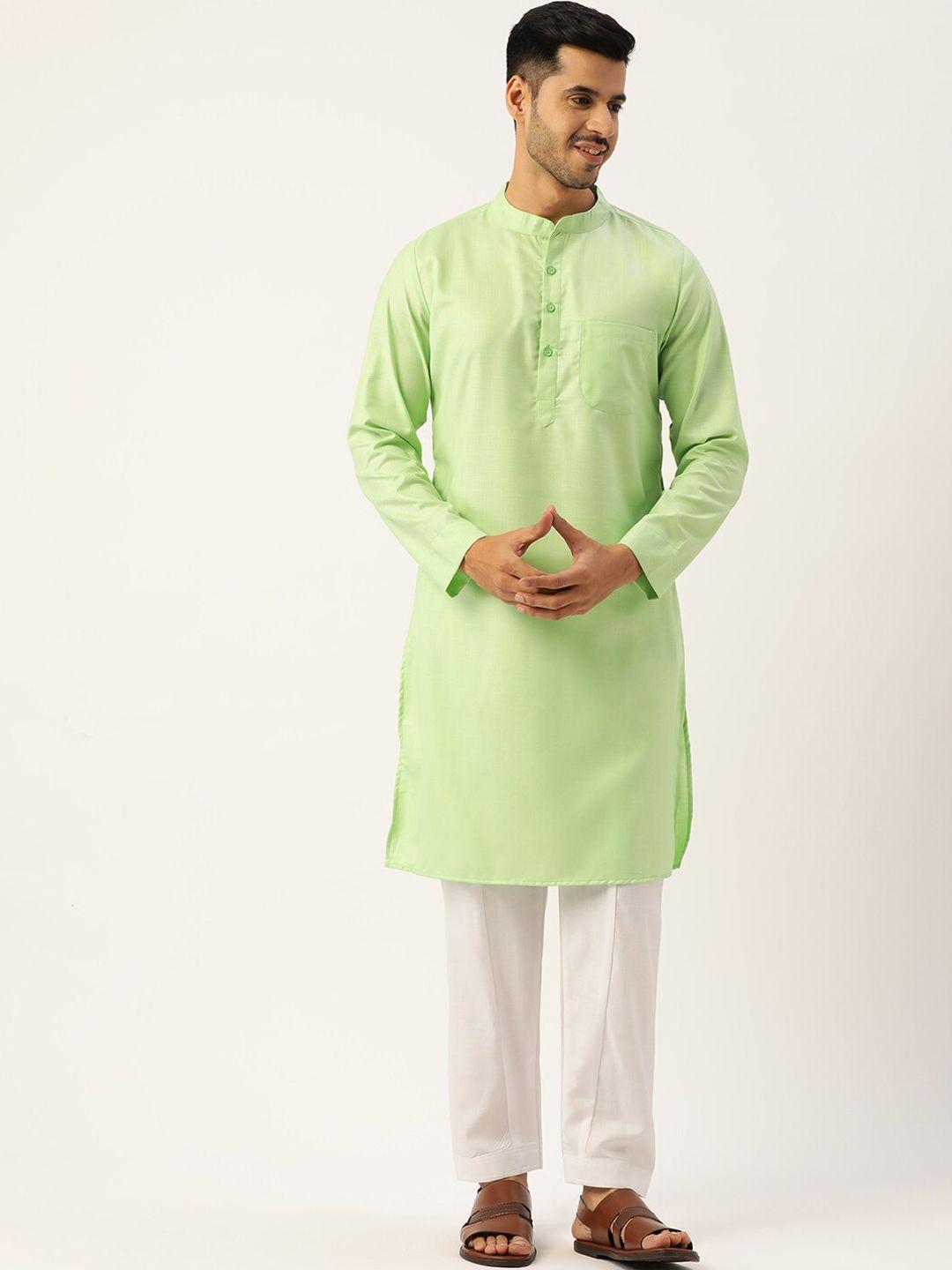 molly & michel men green kurta