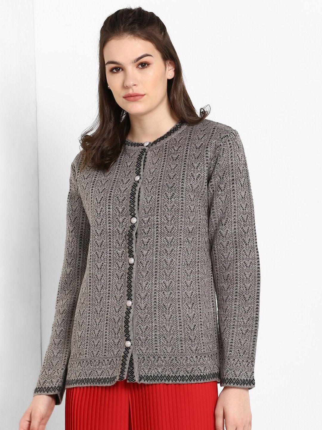 modeve women grey & beige cardigan