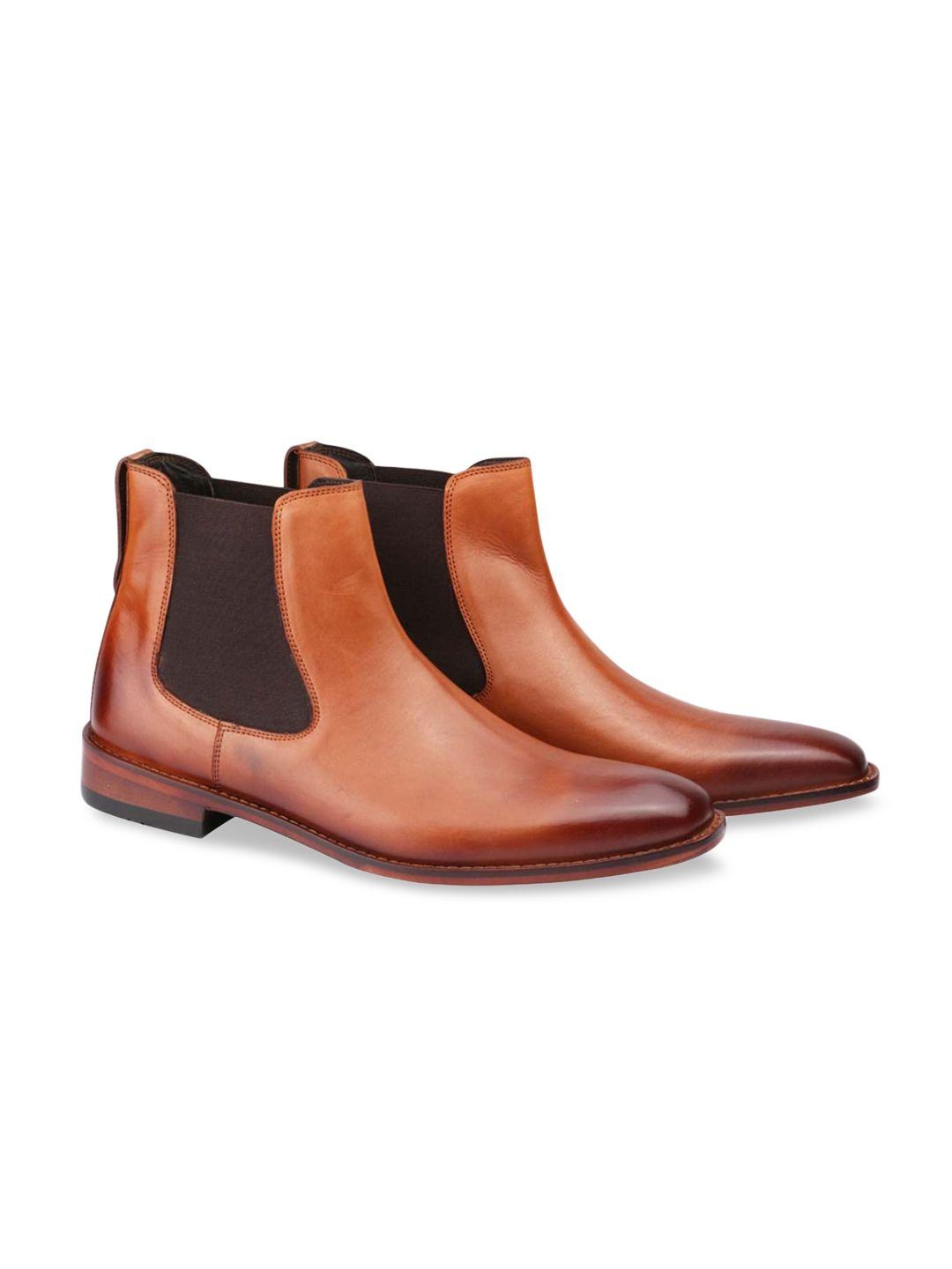 harrykson london men solid leather lightweight boots