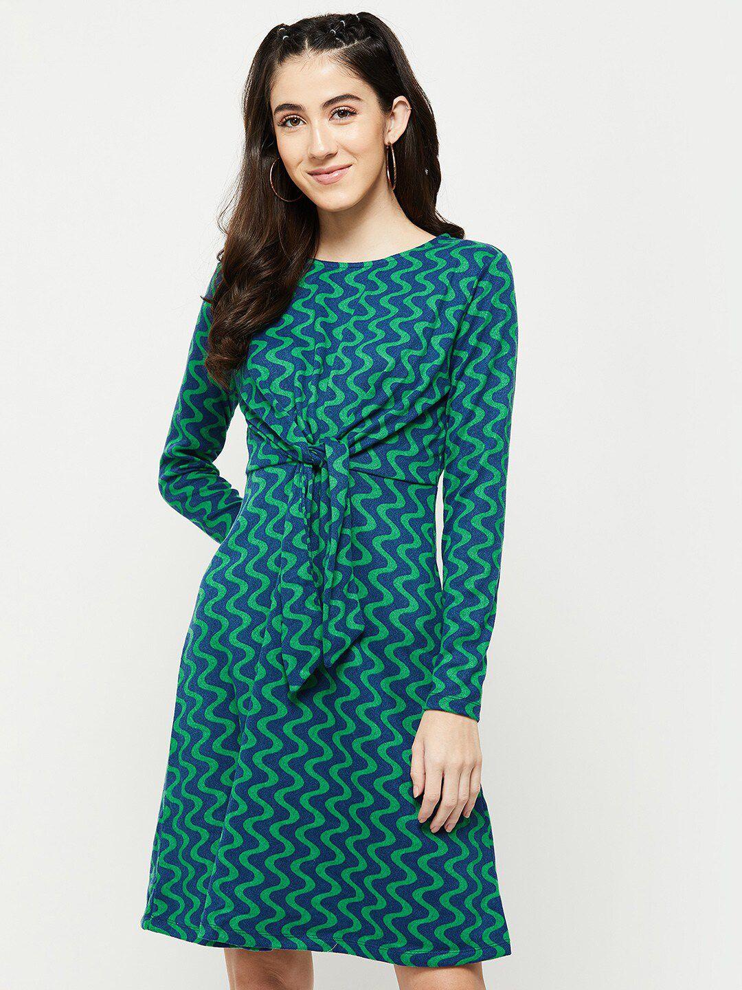 max blue & green dress