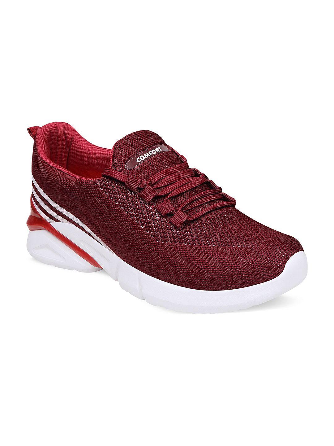 unistar men maroon mesh perfectly stylish and comfortable walking shoes