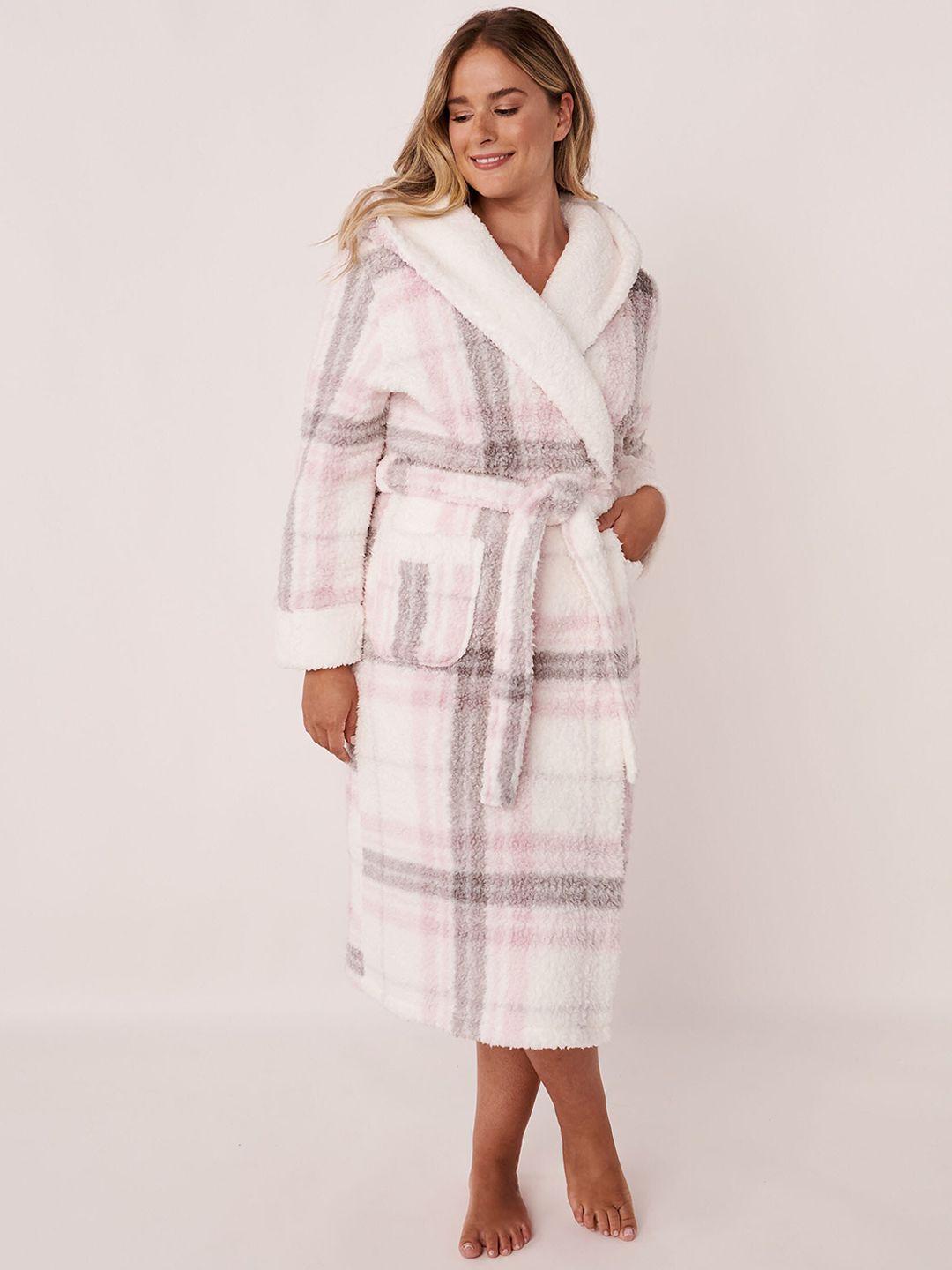 la vie en rose women pink printed bath robe