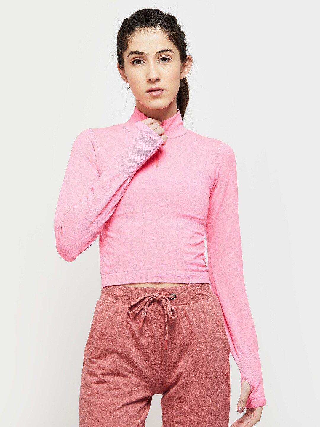 max women fuchsia solid top