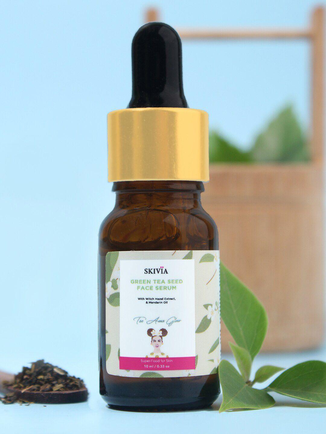 skivia tea amo glow green tea seed with witch hazel extract & mandarin oil face serum 10ml