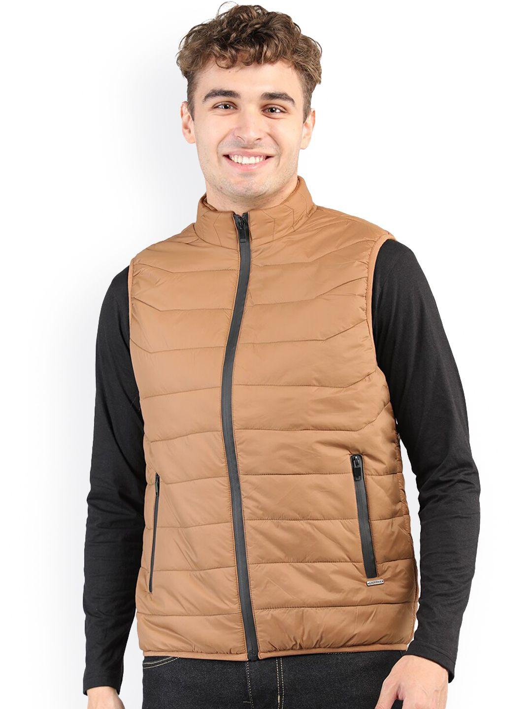 neva men brown lightweight puffer jacket