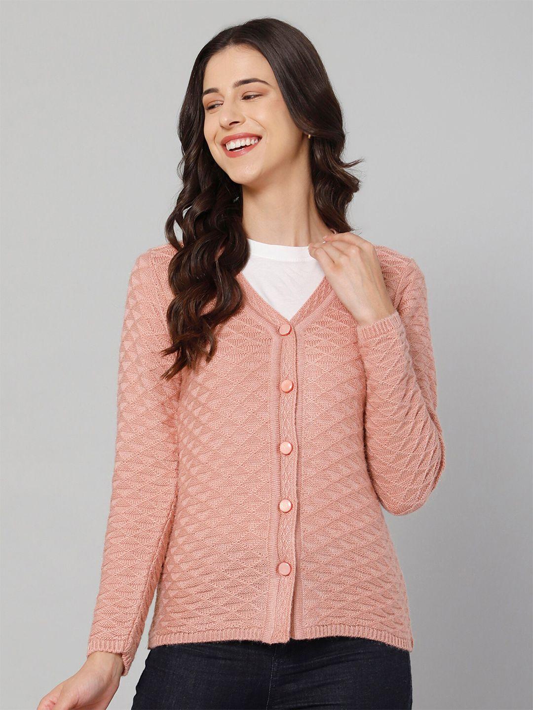 cantabil women pink wool cardigan