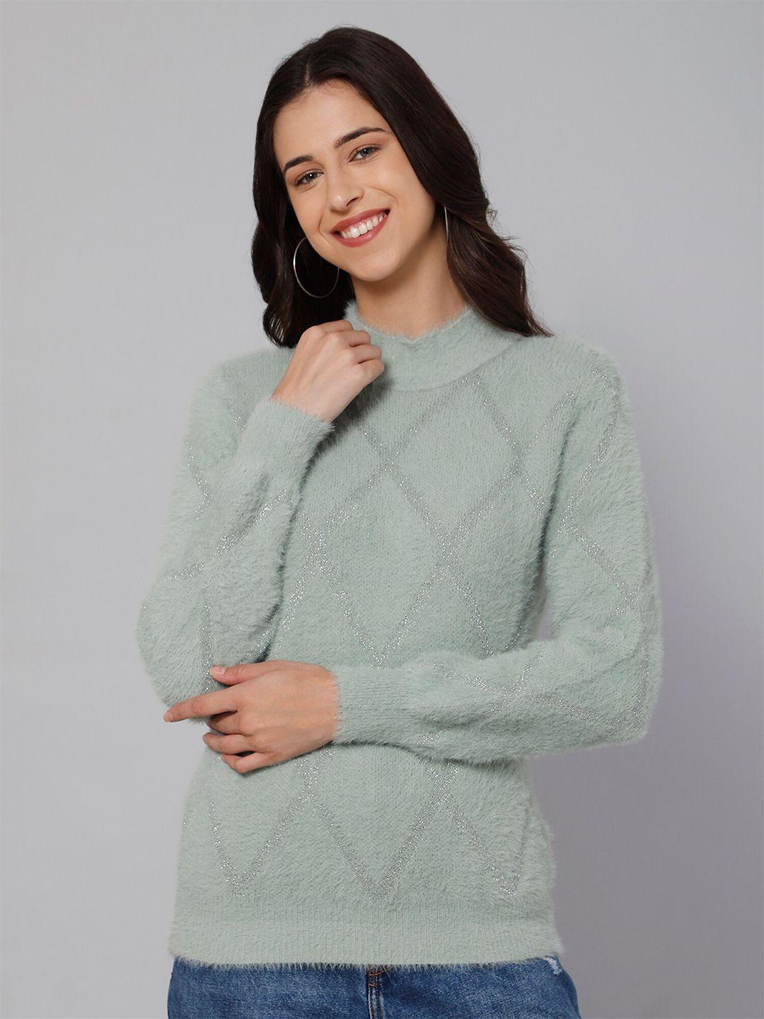 cantabil women green wool pullover