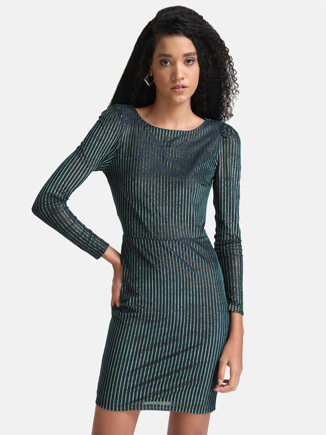 kazo teal velvet sheath dress