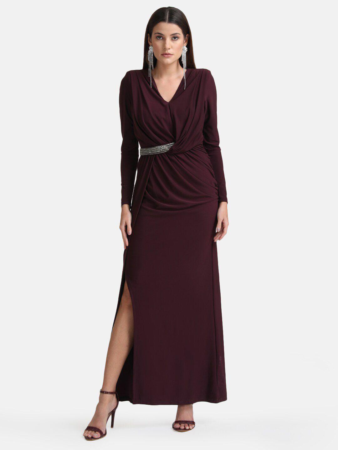 kazo purple maxi maxi dress