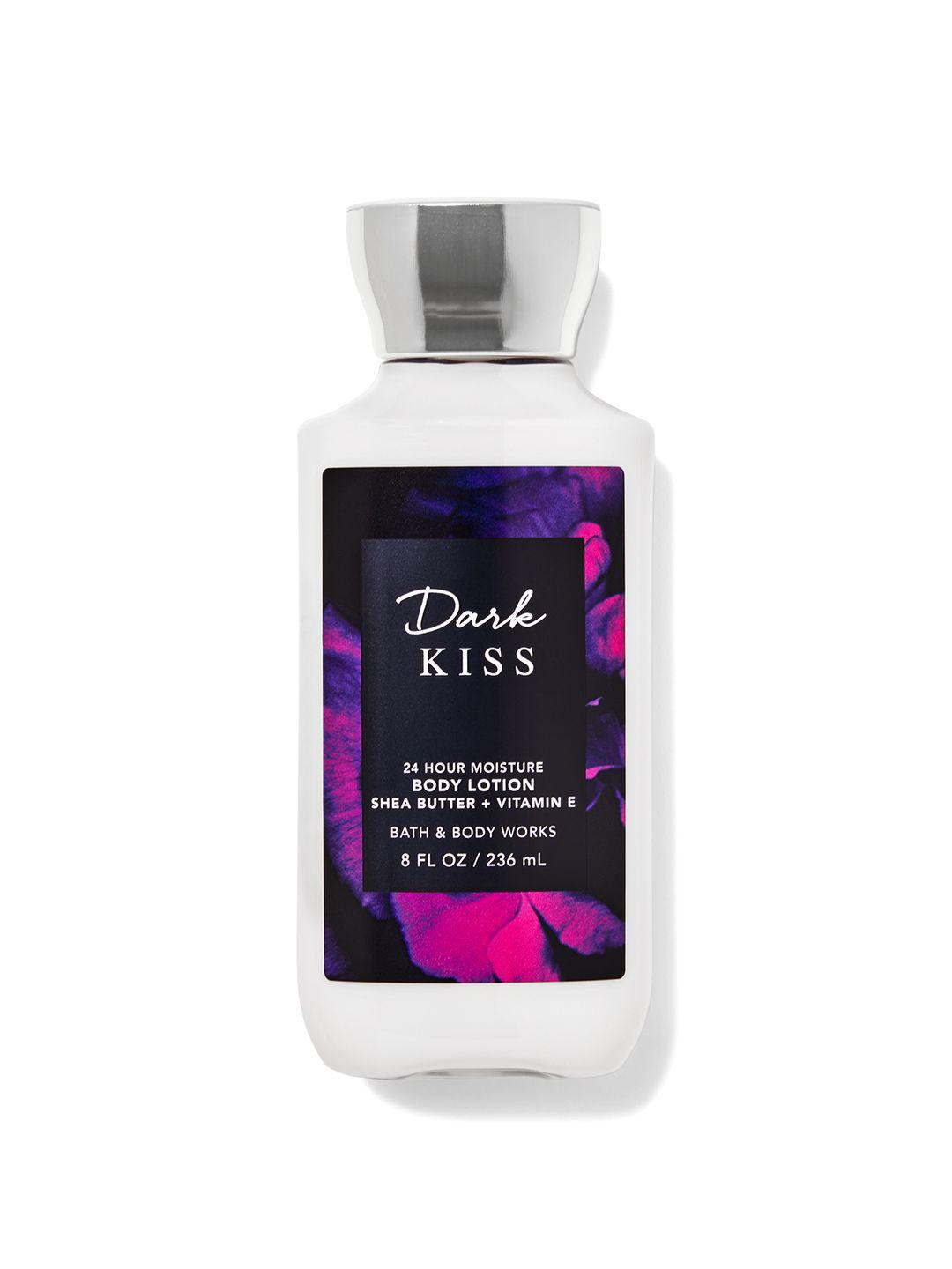 bath & body works dark kiss 24 hrs moisture body lotion with shea butter - 236 ml