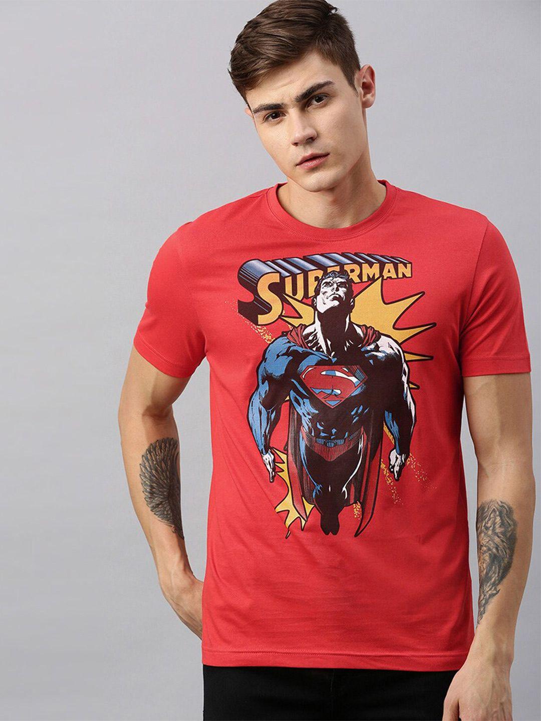 kook n keech superman men red superman cotton printed t-shirt