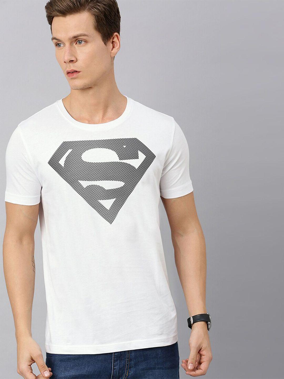 kook n keech superman men white superman printed t-shirt