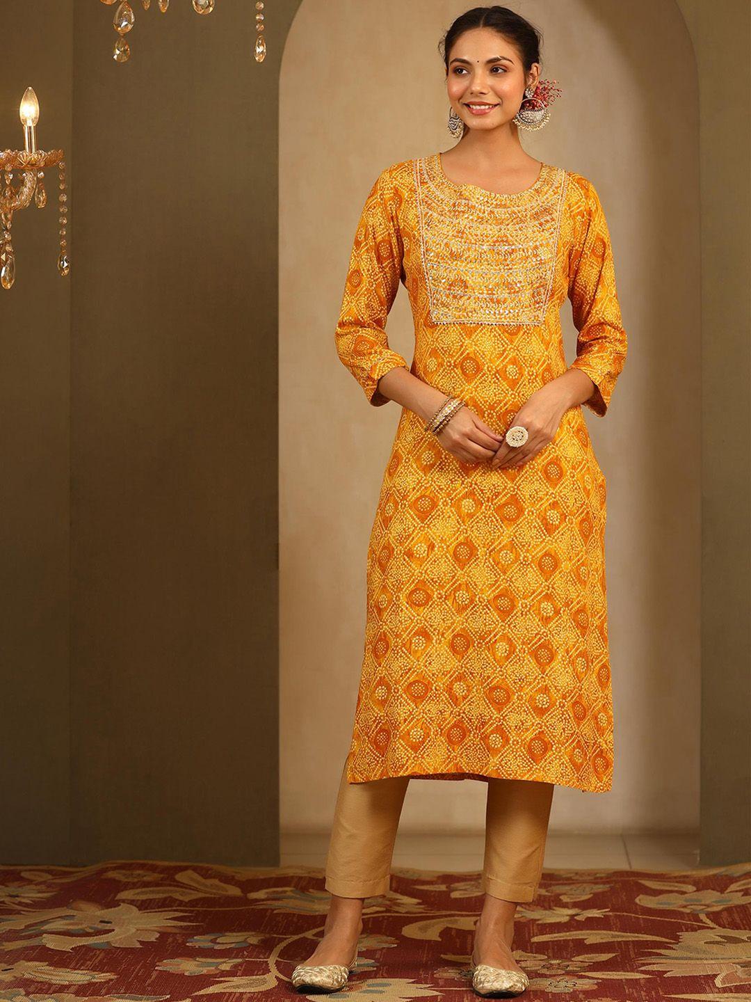 scakhi ethnic motifs embroidered kurta