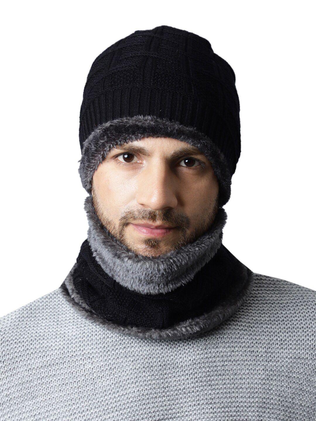 ellis men black & grey balaclava cap