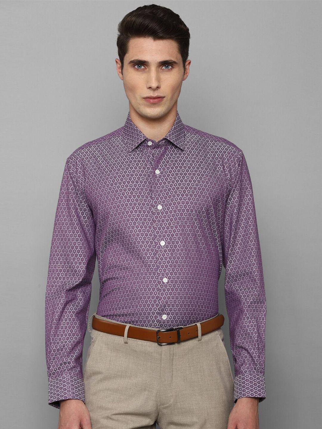 luxure by louis philippe men purple printed formal shirt