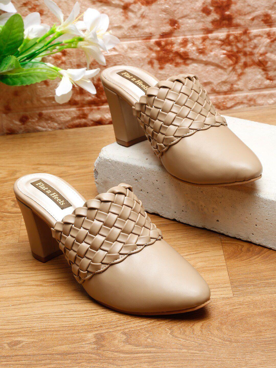 flat n heels women beige block mules