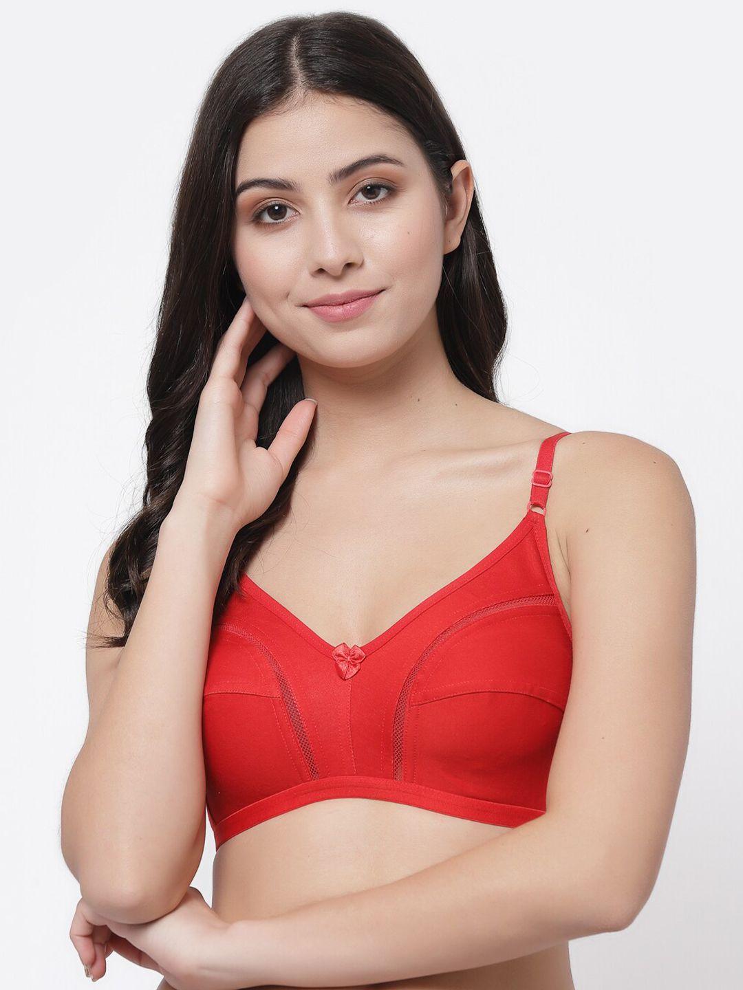 college girl red non padded minimizer bra