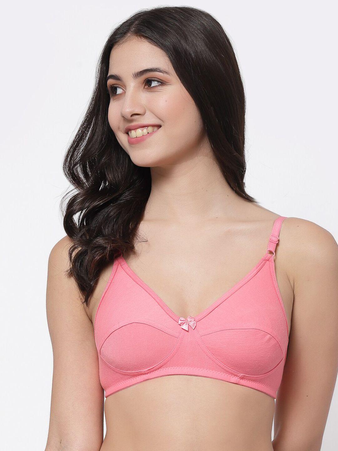 college girl pink minimizer non padded bra