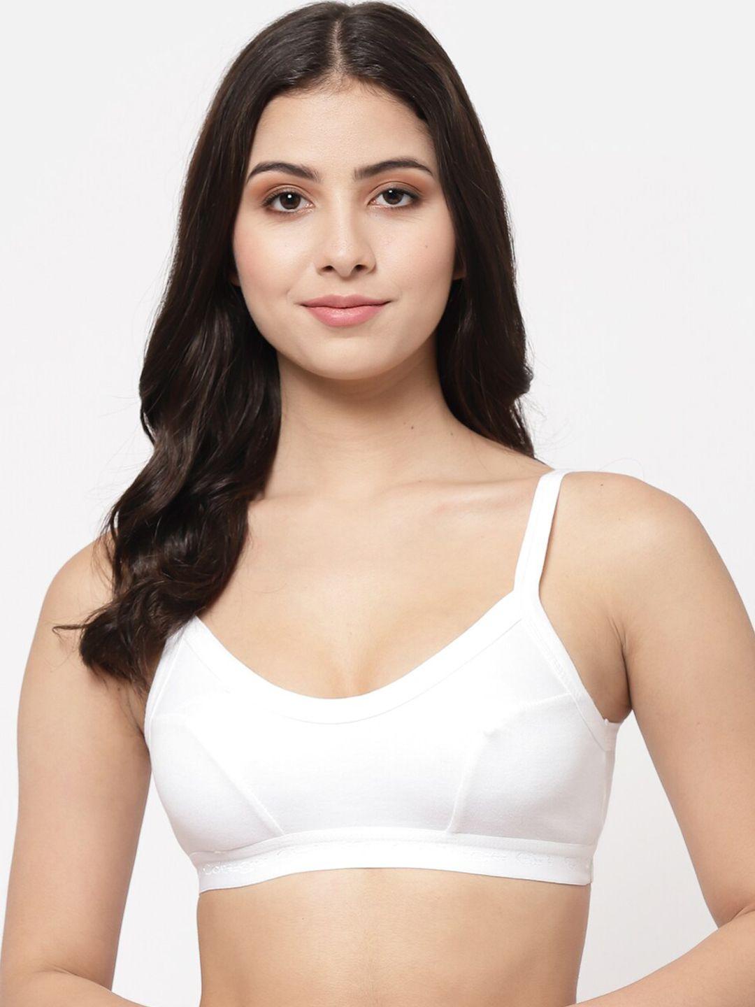 college girl white non padded workout bra