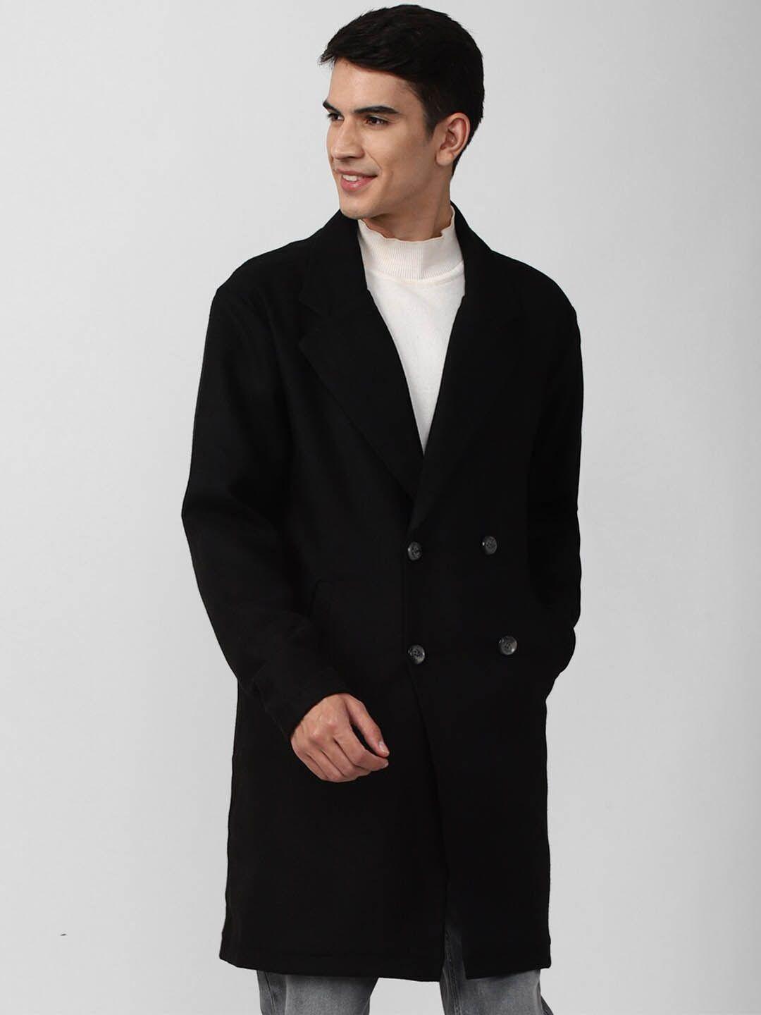 forever 21 men black longline tailored jacket