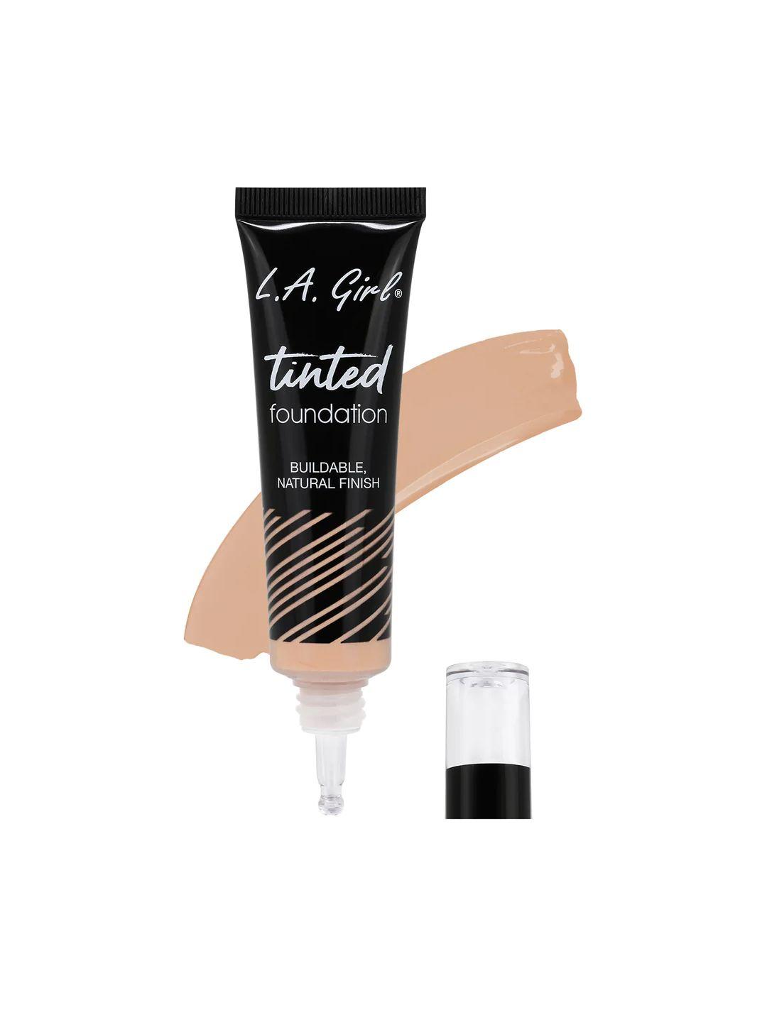 l.a girl tinted buildable natural finish foundation with vitamin e 30ml - warm beige