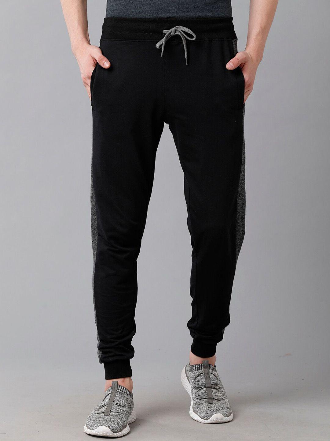 madsto men black solid joggers