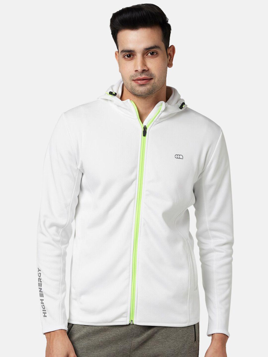 ajile by pantaloons men white hooded sweatshirt