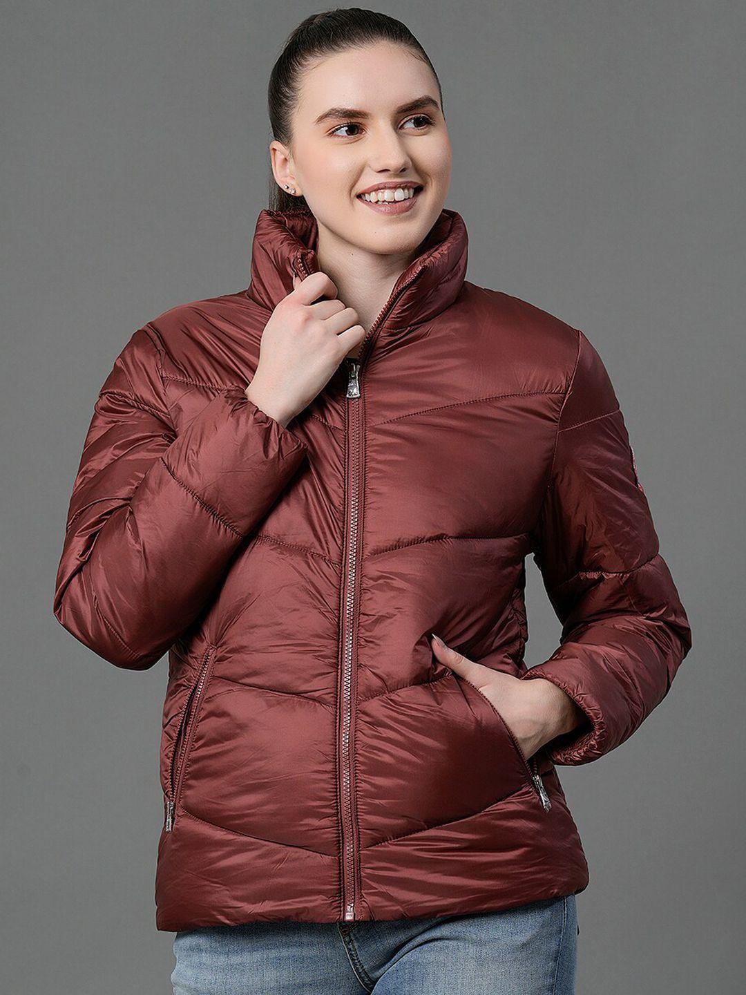 mode by red tape women rust padded jacket