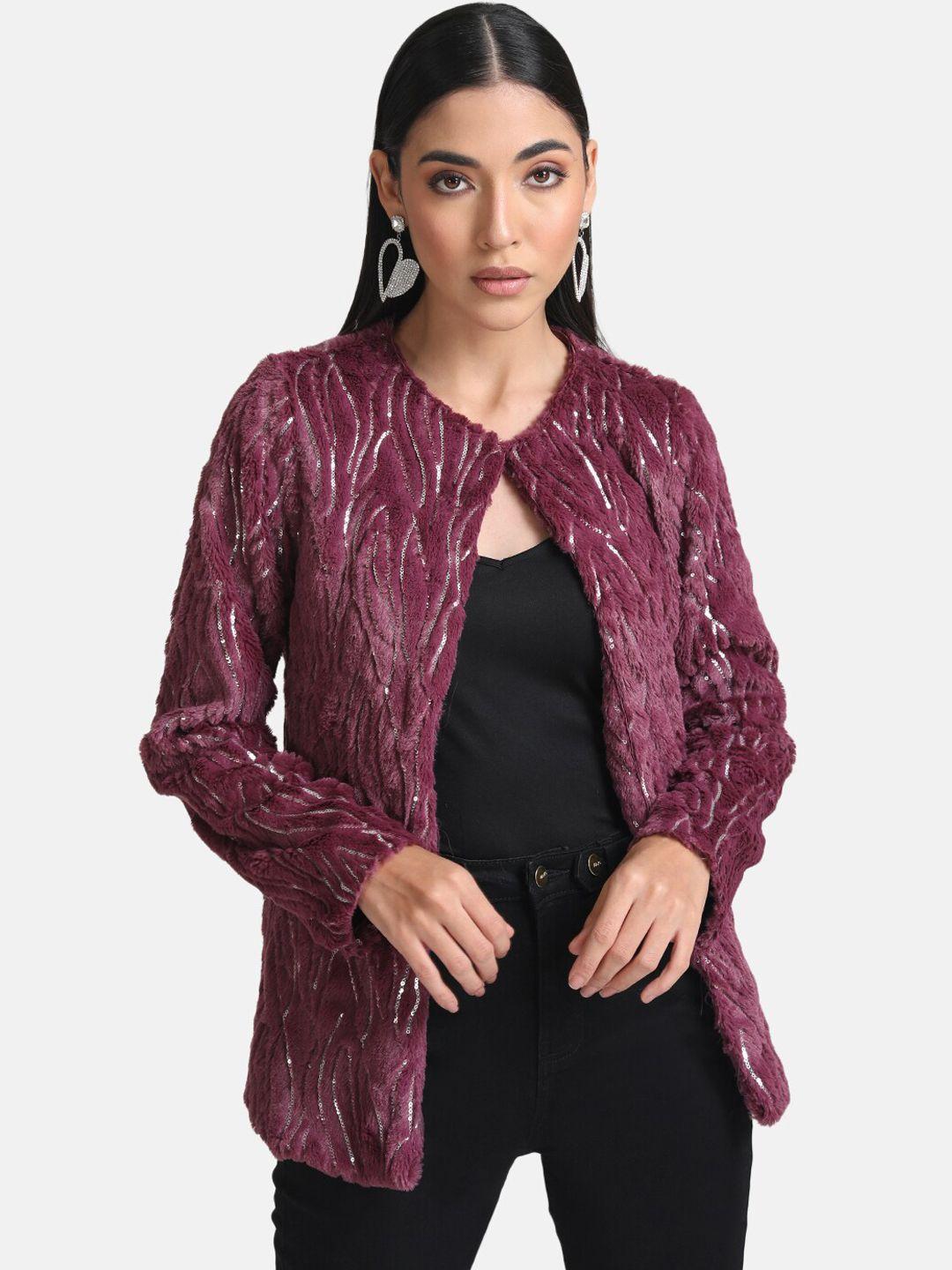 kazo women magenta longline tailored jacket