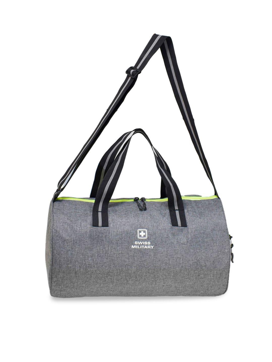 swiss military grey melange solid duffel bag