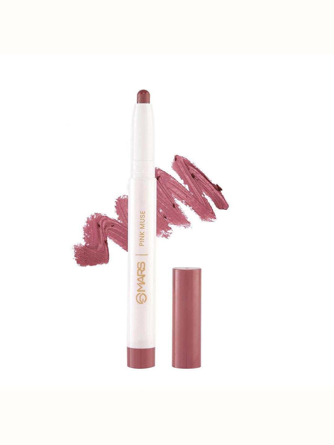 mars non-transfer long lasting poppins rotating matte lipstick 1.3g - pink muse 24